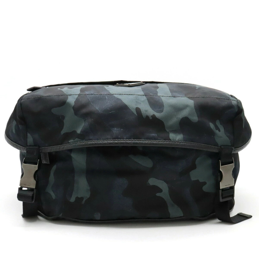 Prada Crossbody Bag Camouflage Leather Blue
